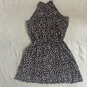Black and White Patterned Women's Dress